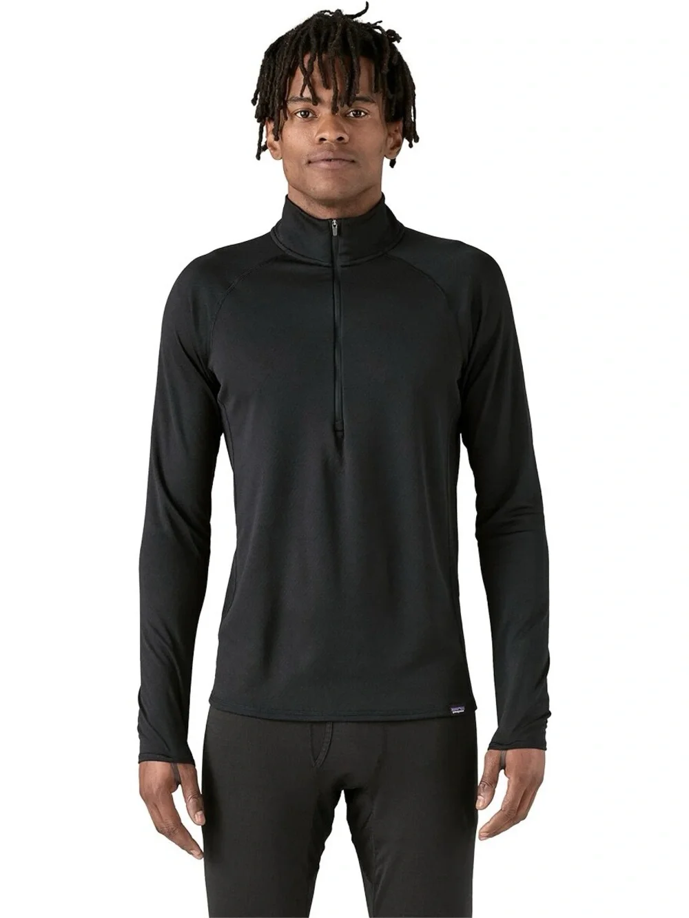 Patagonia Men's Black Long-Sleeve Half-Zip Rash Guard